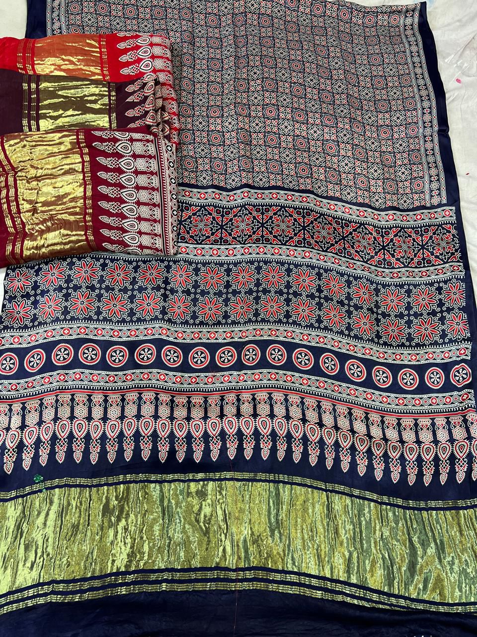 Ajarakh All over saree Modal Silk