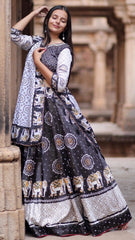 Gaj Ratna Lehanga Choli with Diamond Work