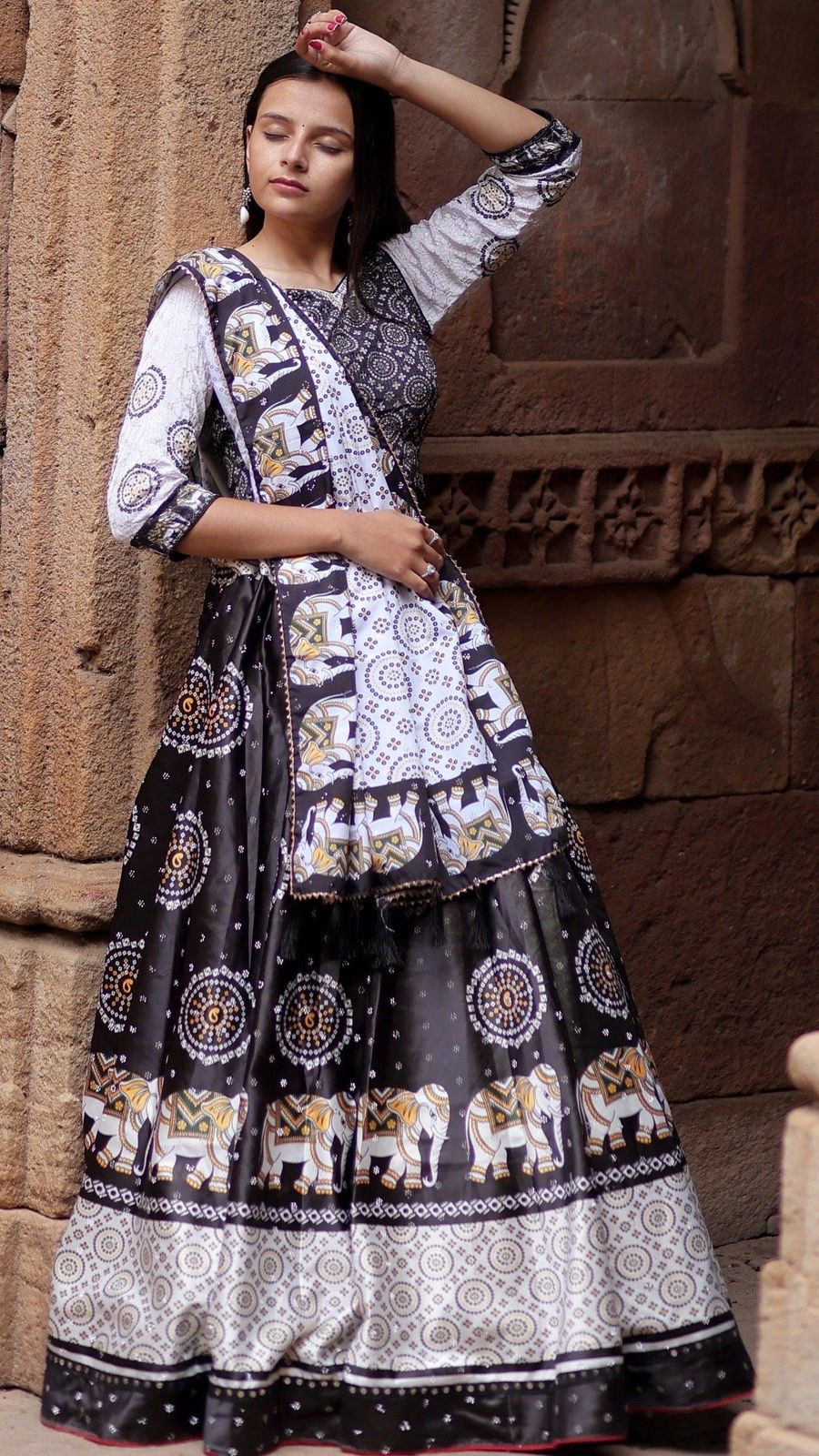Gaj Ratna Lehanga Choli with Diamond Work