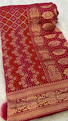 Pure Georgette Banarasi Bandhani Saree