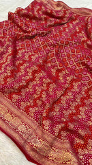 Pure Georgette Banarasi Bandhani Saree