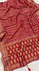 Pure Georgette Banarasi Bandhani Saree