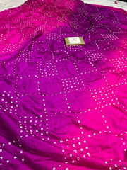 Pure Gaji Silk Pallu Garchola Bandhani